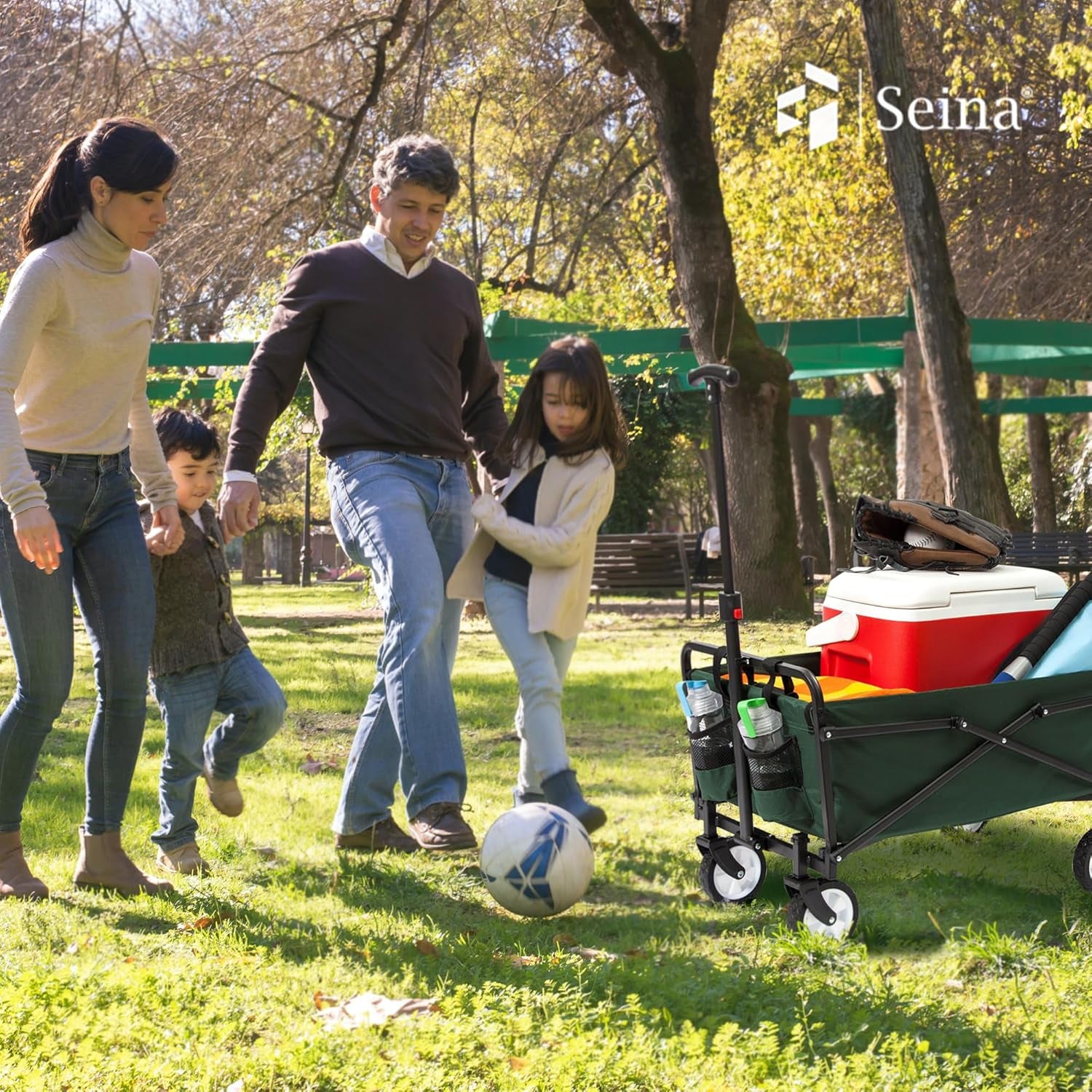 SUW-206 Green 5" Wheel Compact Wagon(Removable Wheels)